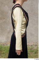  Medieval Castle lady in a dress 2 black dress historical clothing medieval upper body white shirt 0002.jpg